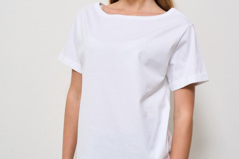 T-shirt donna girocollo bianca F5SW69 A01 LIVIANA CONTI 