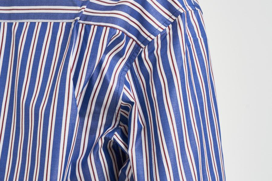 Set camicia e shorts donna over a righe blu TM196419B BLUEROUGENOIR THE ANDAMANE 