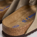Sandalo uomo Arizona in suede tortora 951303U TAUPE BIRKENSTOCK 