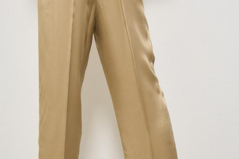 Pantalone donna satinato beige F5SS78 V53 LIVIANA CONTI 