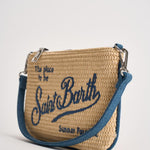 Pochette donna Parisienne Mini beige e blu PARISIENNEMINISTRAW 02778L MC2 SAINT BARTH 