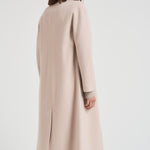 Cappotto lungo donna doppiopetto panna MYRNA DEBORA9220 ACCADEMIE TESSILI 