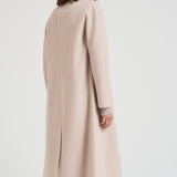 Cappotto lungo donna doppiopetto panna MYRNA DEBORA9220 ACCADEMIE TESSILI 