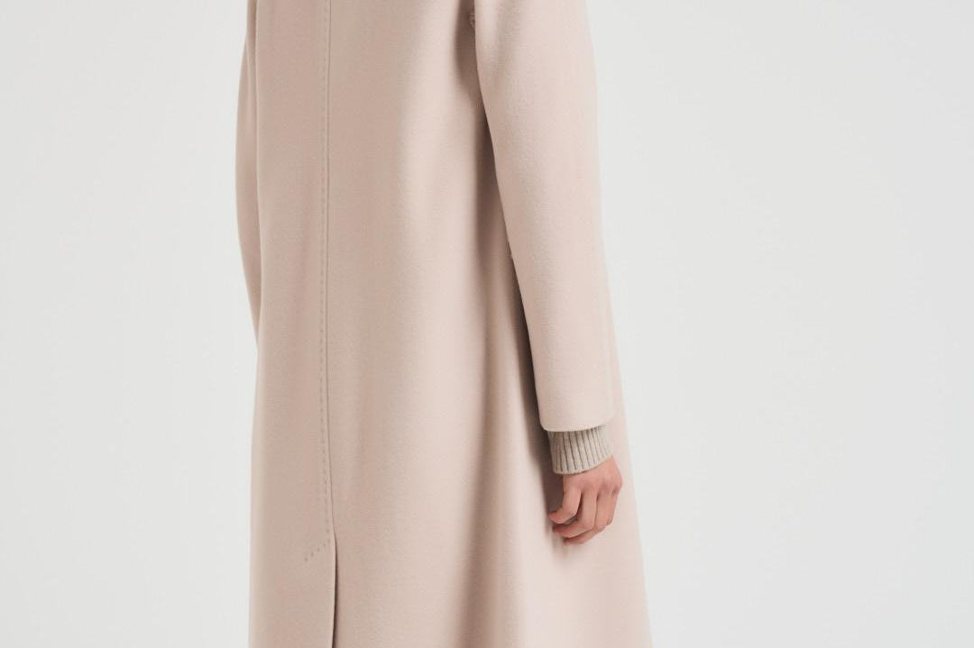 Cappotto lungo donna doppiopetto panna MYRNA DEBORA9220 ACCADEMIE TESSILI 