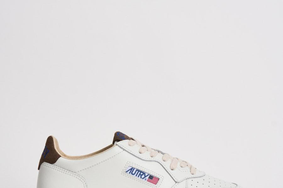 Sneakers uomo Medalist Low bianca e marrone AULM HJ03 AUTRY 