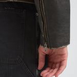 Giubbotto uomo chiodo in pelle nero GMP00297 P00064790100 GOLDEN GOOSE 