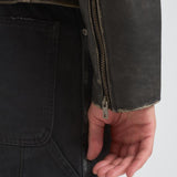 Giubbotto uomo chiodo in pelle nero GMP00297 P00064790100 GOLDEN GOOSE 