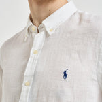 Camicia uomo in lino bianca 710968915 505 RALPH LAUREN 
