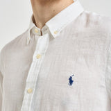 Camicia uomo in lino bianca 710968915 505 RALPH LAUREN 
