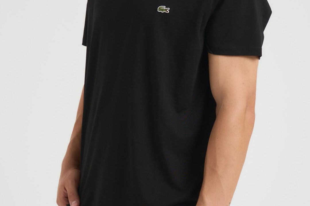 T-shirt uomo girocollo nero TH6709 031 LACOSTE 