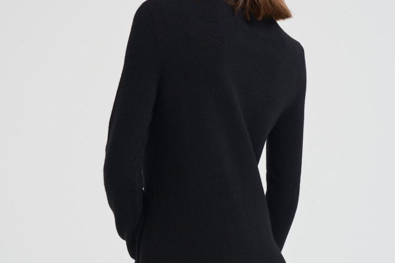 Abito donna lungo con collo alto nero 2025346 BLACK LISA YANG 