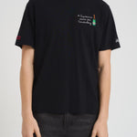 T-shirt uomo girocollo nera con ricamo ARNOTTWM DAIF00EMB MC2 SAINT BARTH 