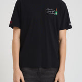 T-shirt uomo girocollo nera con ricamo ARNOTTWM DAIF00EMB MC2 SAINT BARTH 