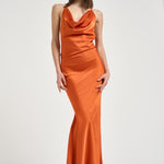 Abito donna lungo arancione 16115 ORANGE ACTUALEE 