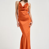 Abito donna lungo arancione 16115 ORANGE ACTUALEE 
