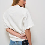 Felpa donna girocollo Jay bianca 11002 OFW1 ANINE BING 