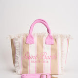 Borsa donna Colette a righe beige e bianca COLETTE 02596L MC2 SAINT BARTH 
