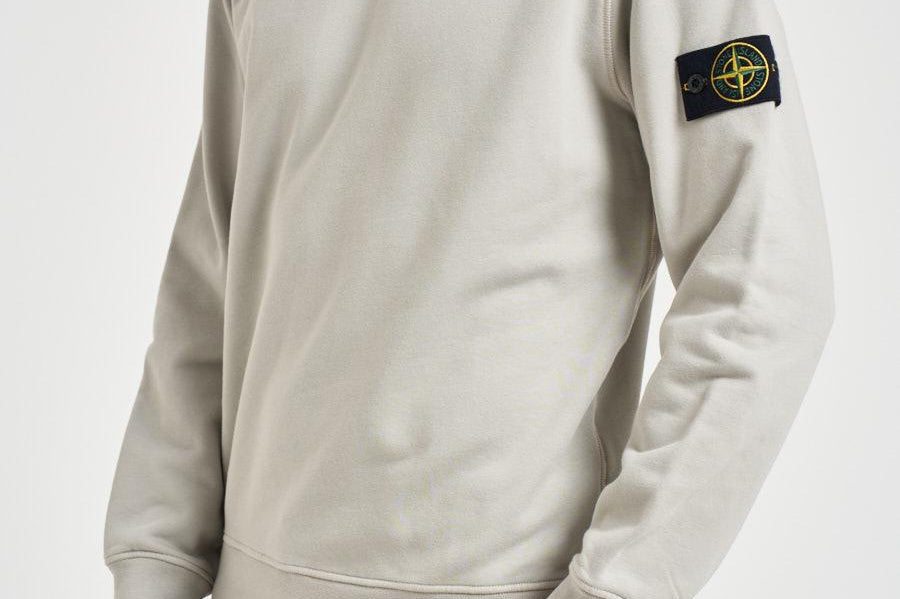 Felpa uomo girocollo grigio chiaro 6100060 S0051V0061 STONE ISLAND 