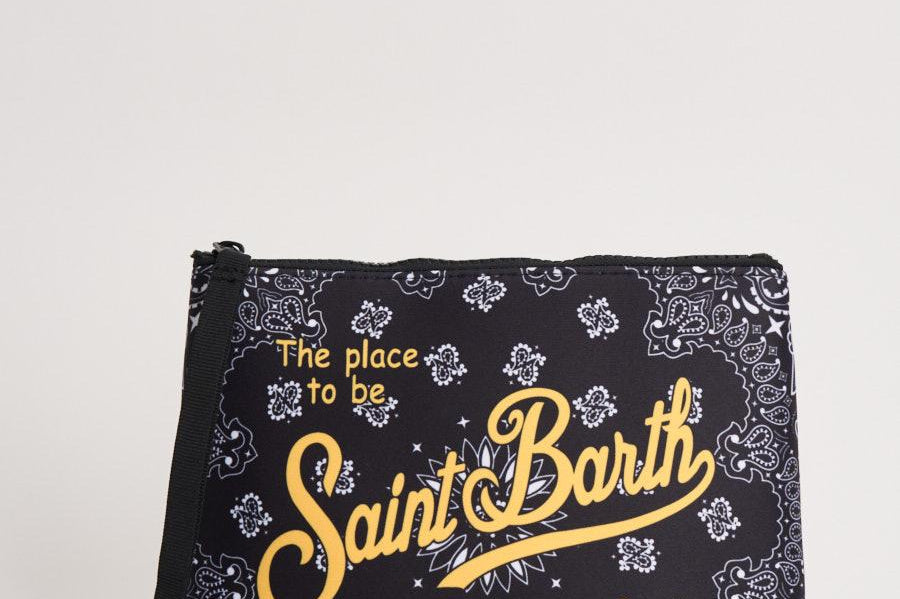 Pochette donna Aline bandana nera ALINE 03518L MC2 SAINT BARTH 