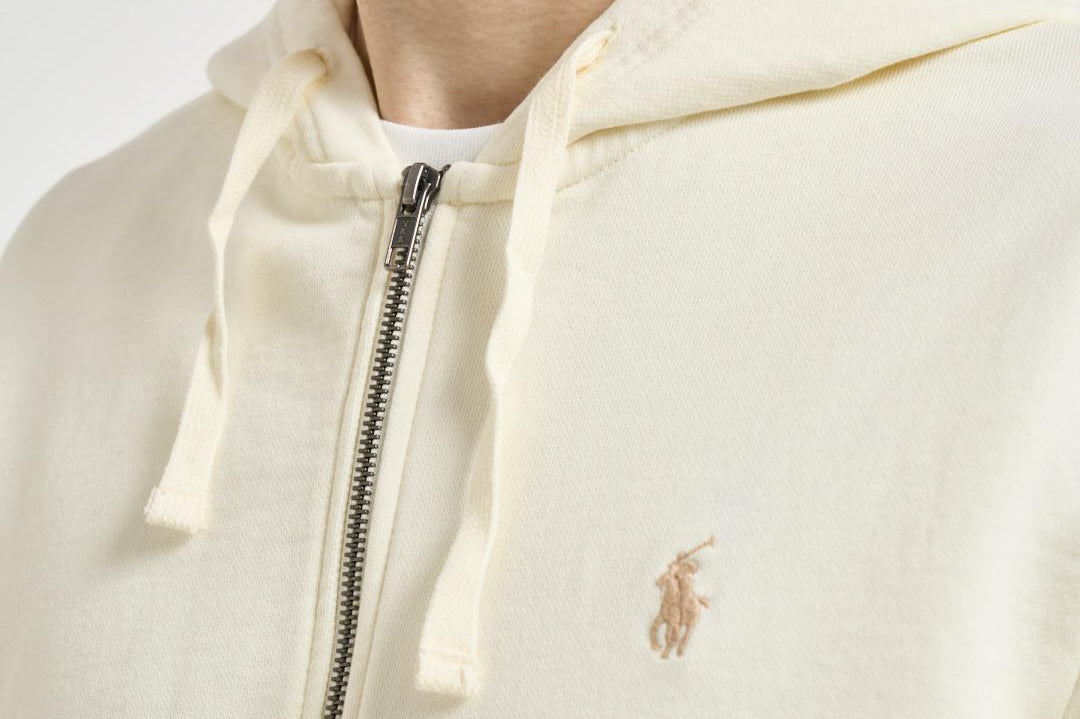 Felpa uomo panna con cappuccio 710916692 003 RALPH LAUREN 