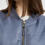 Bomber donna cropped in nylon grigio 12156 DARKGREY ANINE BING 