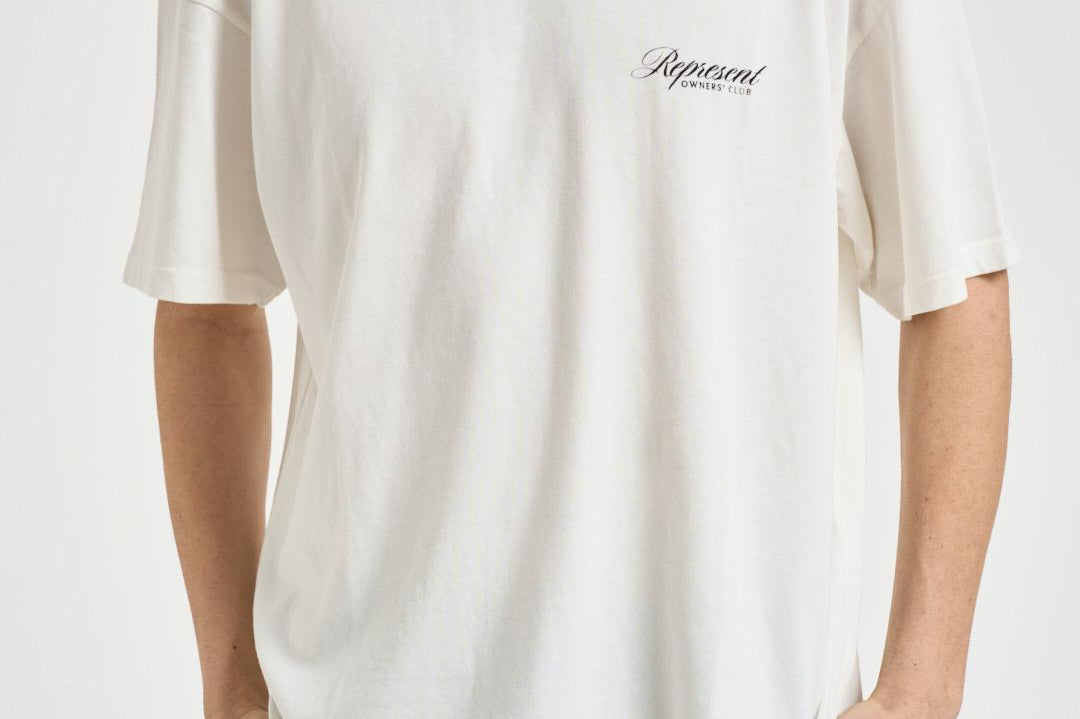 T-shirt uomo girocollo bianca 41201 072FLATWHITE REPRESENT 