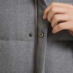 Piumino uomo trapuntato in lana grigio F09MUCX742 27795 MONTECORE 