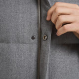 Piumino uomo trapuntato in lana grigio F09MUCX742 27795 MONTECORE 