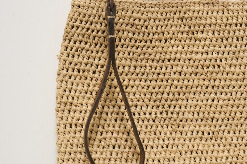 Pochette donna Ampy in rafia chiara AMPY TEA IBELIV 