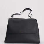 Borsa donna Sveva Soft Media a spalla in pelle con tracolla nera BT2006SOF NERO ORCIANI 