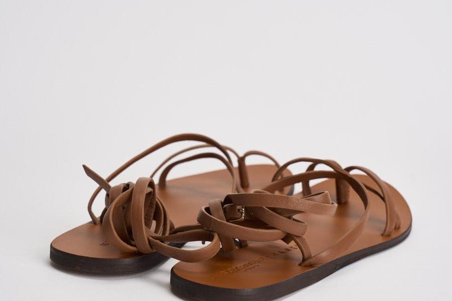 Sandali donna infradito cuoio M5.0Y0 TAN MANEBI' 