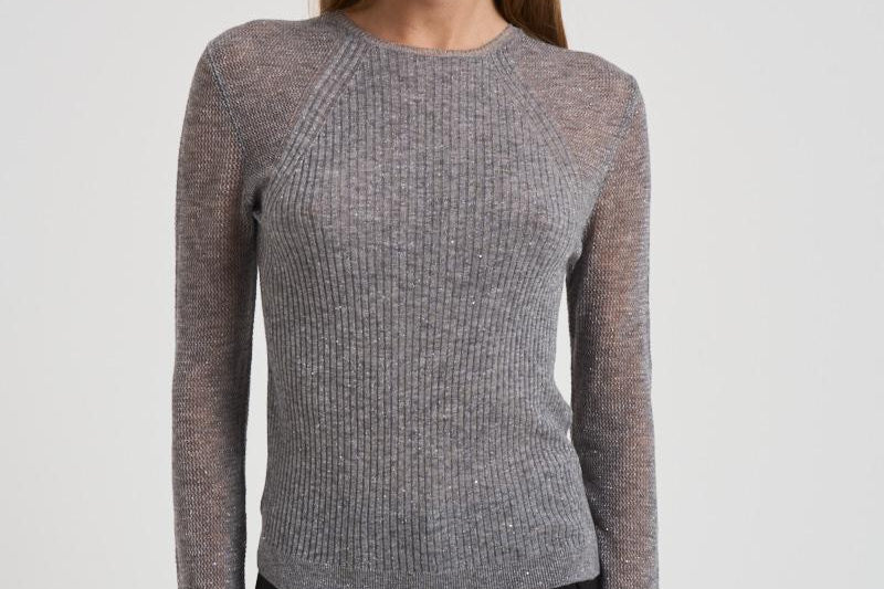 Top a coste in lurex KERRIA GREYLUREX IRO 