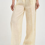 Pantalone donna in lino burro S6SN33 A41 SEMICOUTURE 