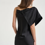 Abito donna midi asimmetrico nero THIANA BLA0126S IRO 