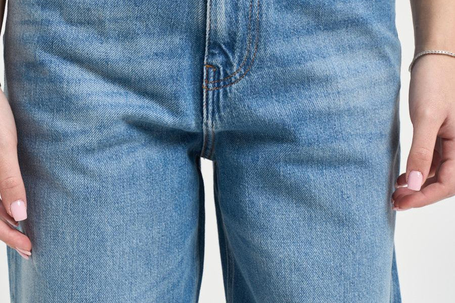 Jeans donna gamba dritta in denim blu 103857A341 ESTELLEPJF PINKO 