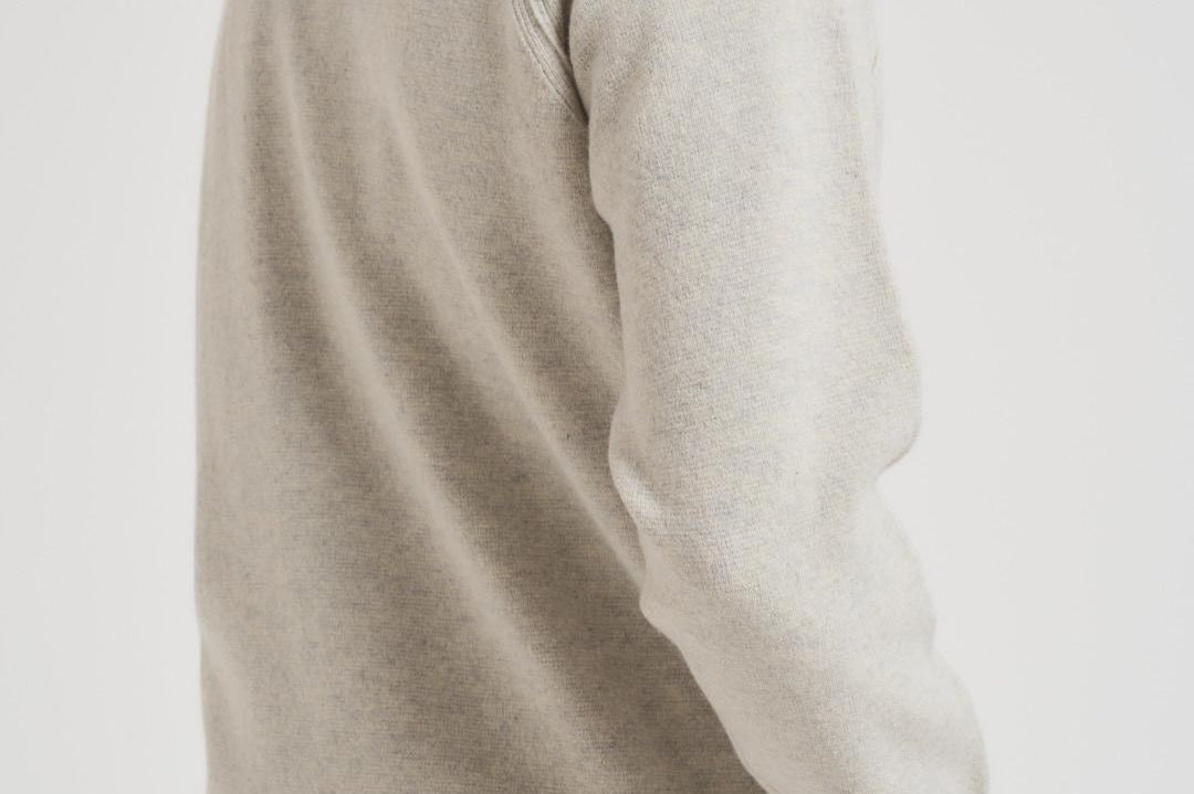 Felpa uomo con cappuccio in lana grigio chiaro MKN057A 110149AM13 CP COMPANY 