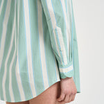 Camicia donna a righe acqua marina BRIG001 5317 MC2 SAINT BARTH 