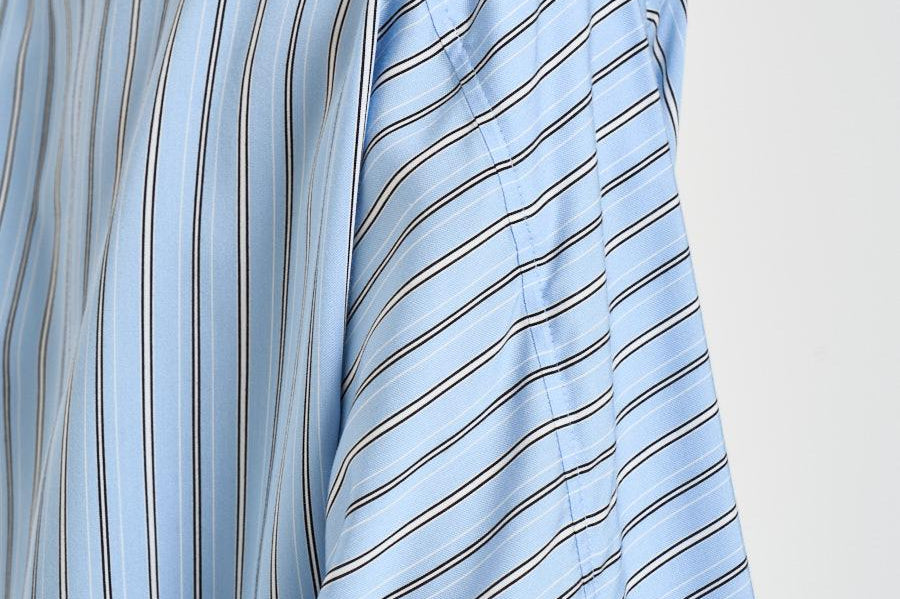 Camicia donna a righe celeste NYNNON BLUELEFT IRO 