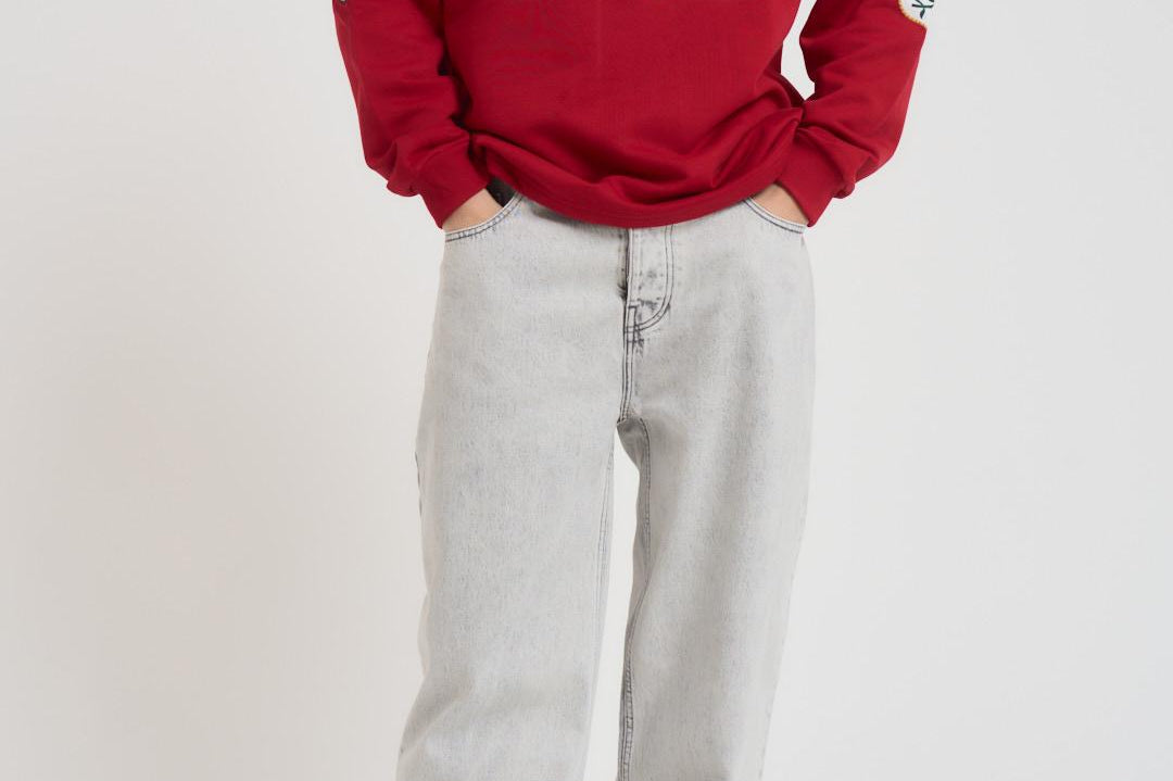 Polo uomo con patch rossa PL158 CO127RED DROLE DE MONSIEUR 