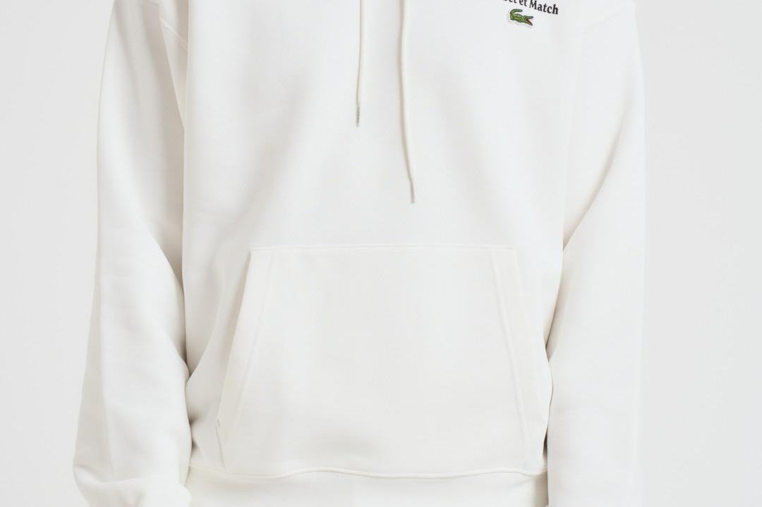 Felpa con cappuccio uomo panna SH5947 70V LACOSTE 