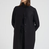 Cappotto donna monopetto nero AE1215 MLK199 HARRIS WHARF LONDON 