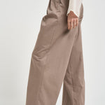 Pantalone donna palazzo sartoriale tortora A04638 01037149 PESERICO 