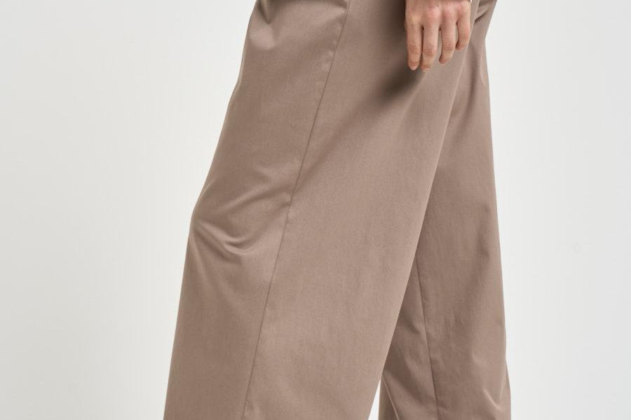 Pantalone donna palazzo sartoriale tortora A04638 01037149 PESERICO 