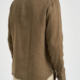 Camicia uomo in lino tortora J66TNP UQ2 ACCADEMIE TESSILI 