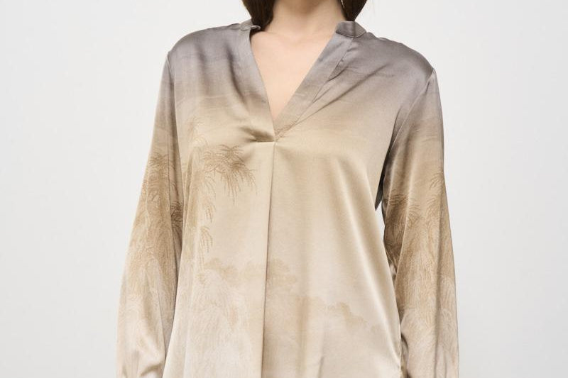 Camicia donna in seta Adastrgum beige 12437 514925 PIERRE-LOUIS MASCIA 