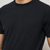 T-shirt uomo girocollo nera AU1330C 1002 ALPHA STUDIO 