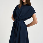 Abito donna midi blu AB000081D 12875S9200 HERNO 