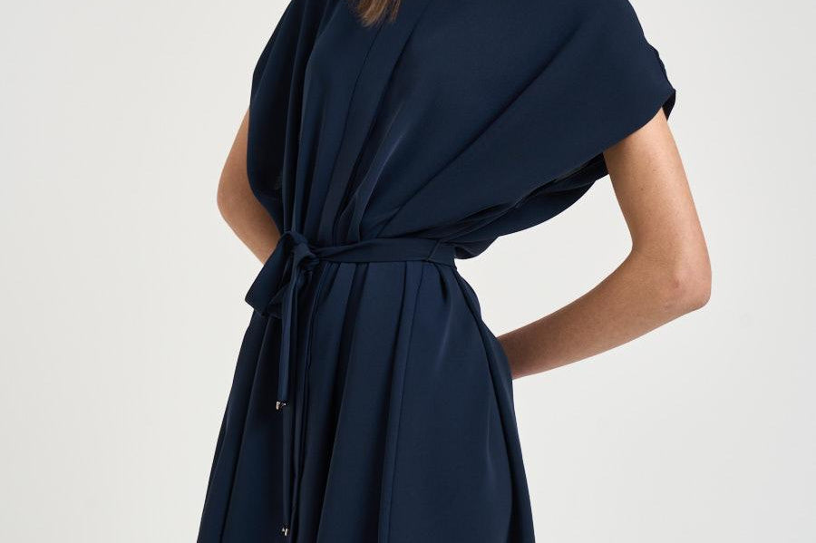 Abito donna midi blu AB000081D 12875S9200 HERNO 