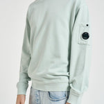 Felpa uomo girocollo turchese SS036A 804 C.P. COMPANY 