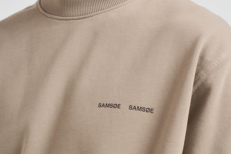 Felpa uomo girocollo tortora M00018103 ELEPHANTSKIN SAMSØE SAMSØE 